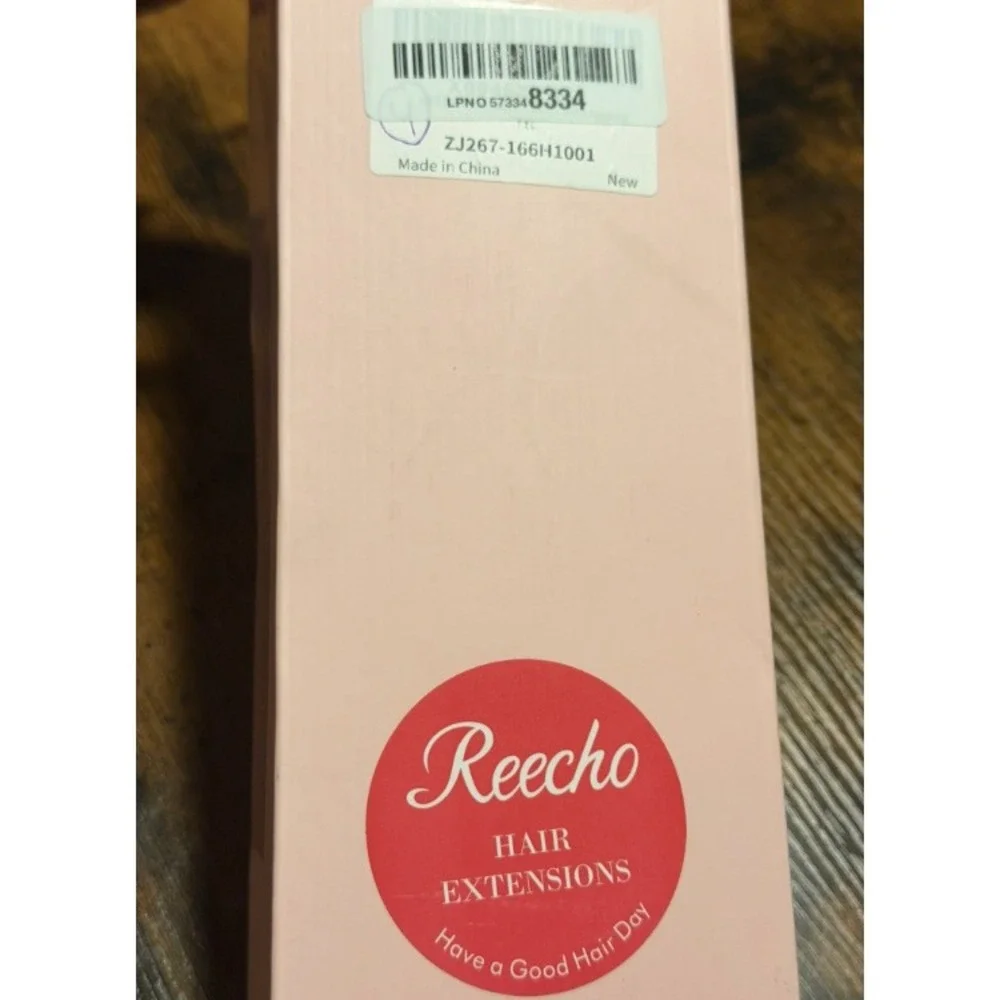 REECHO 24in Ponytail Extension Claw Clip Wavy Medium Blonde Highlights ZJ267